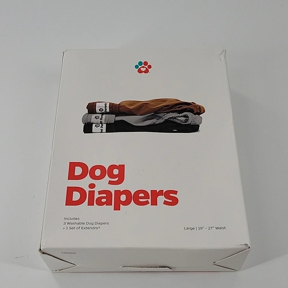 Pet Parents Dog Diapers Trio - Black, Gray, Brown New-unopened Package